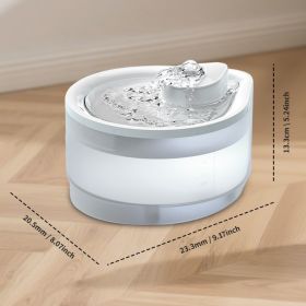USB Powered 2.5L Automatic Circulating Pet Water Fountain 2500ML Healthy Running Water Drinking Bowl For Indoor Cats (Option: White)