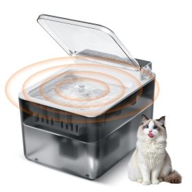 Wireless Charging Battery Driven 304 Stainless Steel Cat Automatic Induction Pet Water Fountain (Option: 3L)